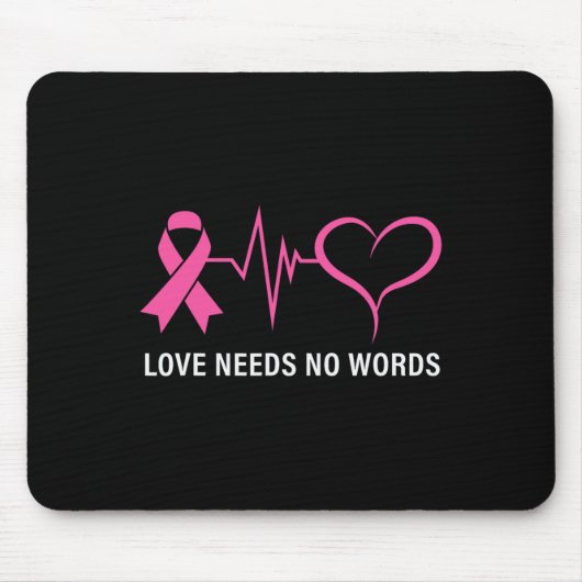 Rosa Brustkrebs Schleife Mousepad (Vorne)