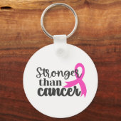 Rosa Brustkrebs Schleife Schlüsselanhänger (Vorderseite)