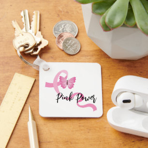 Rosa Brustkrebs Schleife Schlüsselanhänger