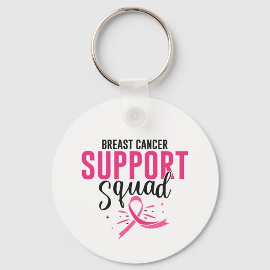 Rosa Brustkrebs Schleife Schlüsselanhänger (Vorderseite)