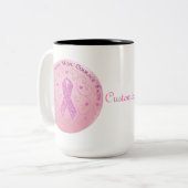 Rosa Brustkrebs Schleife Tasse (Vorderseite Links)