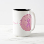 Rosa Brustkrebs Schleife Tasse (VorderseiteRechts)