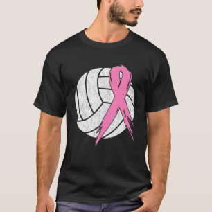 Rosa Brustkrebs Schleife Volleyball Awareness Cos T-Shirt