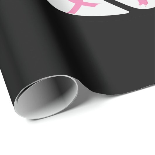 Rosa Brustkrebs Schleife Volleyball-Bewusstsein Geschenkpapier (Rolleneckpunkt)