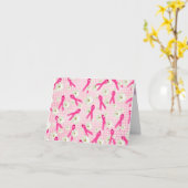 Rosa Brustkrebs Schleifen und Milchprodukte Karte (Gelbe Blume)