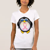 Rosa Brustkrebs Schleifepenguin-Geschenk T-Shirt (Vorderseite)
