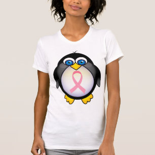 Rosa Brustkrebs Schleifepenguin-Geschenk T-Shirt