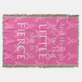 Rosa Brustkrebs Schleifethrow-Decke Decke (Vorderseite)