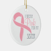 Rosa Brustkrebs SCHWESTER Verzierung Keramikornament (Rechts)