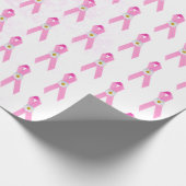 Rosa Brustkrebserkrankung Ribbons und Daisien Geschenkpapier (Ecke)