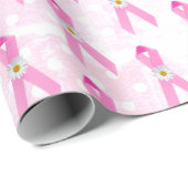 Rosa Brustkrebserkrankung Ribbons und Daisien Geschenkpapier (Rolleneckpunkt)