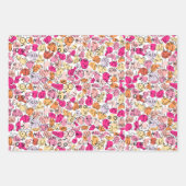 Rosa Brustmuster Spaß Geschenkpapier Set (Vorderseite 3)