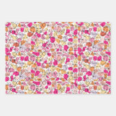 Rosa Brustmuster Spaß Geschenkpapier Set (Vorderseite 2)