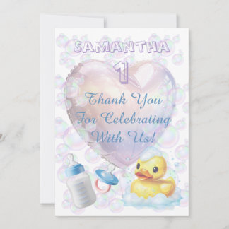Rosa Bubble Ente Danke Schön