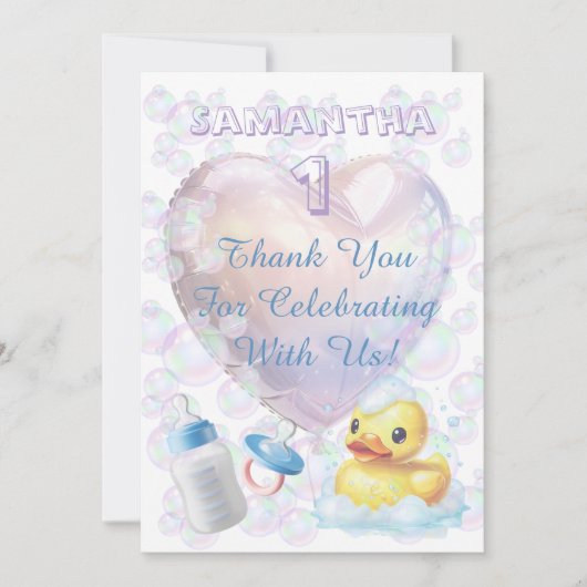 Rosa Bubble Ente Danke Schön (Vorderseite)