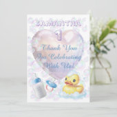 Rosa Bubble Ente Danke Schön (Stehend Vorderseite)