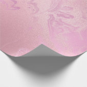 Rosa Bubble Gum Blush Molten Marmorglas Abstrakt Geschenkpapier (Ecke)