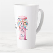 Rosa Bubble Gum Whimsical   Milchtasse (Rechte Ecke)