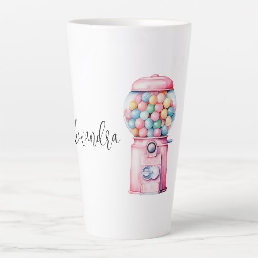 Rosa Bubble Gum Whimsical   Milchtasse (Vorderseite)