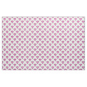 Rosa Bubble Hearts auf Weiß Stoff (Fat Quarter (45,7 x 55,9 cm))