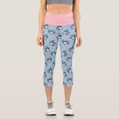 Rosa Bubble Tee & Einhorn Capri Leggings (Vorderseite)