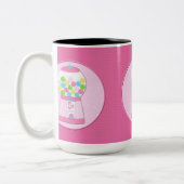 Rosa Bubblegum-Tasse für Kinder Zweifarbige Tasse (Links)