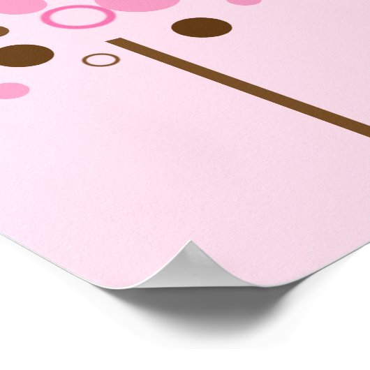 Rosa Bubblegum Tree Poster (Ecke)