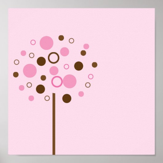 Rosa Bubblegum Tree Poster (Vorne)