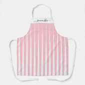 Rosa Bubblegum Unregelmäßige vertikale Streifen Schürze (Vorderseite)