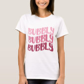 Rosa Bubbly Retro T-Shirt (Vorderseite)