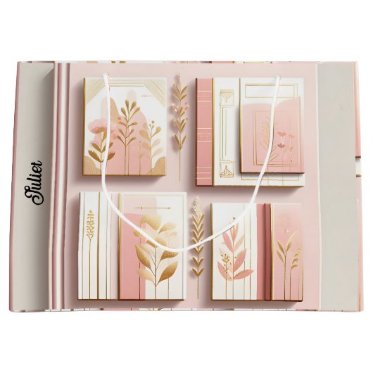 rosa Buch Große Geschenktüte (Vorderseite)