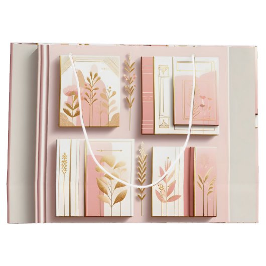 rosa Buch Große Geschenktüte (Rückseite)