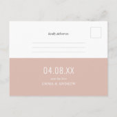 Rosa Buch Lover Foto Lesezeichen Save the Date Einladungspostkarte (Rückseite)