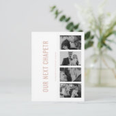 Rosa Buch Lover Foto Lesezeichen Save the Date Einladungspostkarte (Stehend Vorderseite)