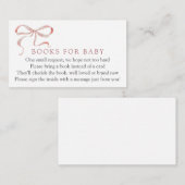 Rosa Bücher für Babyanfragen Begleitkarte (Vorne/Hinten)