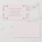 Rosa Bücher für die Kinderkarte Begleitkarte (Vorne/Hinten)