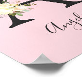 Rosa Buchstaben 'A' Kinderzimmer Name Wand Kunst (Ecke)