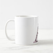 Rosa Buchstaben Ein Monogramm erstes Alpha-Zeichen Kaffeetasse (Links)