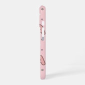 Rosa Buchstaben Lehrer Schulmuster iPhone 16 Hülle (Linke Seite)