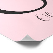 Rosa Buchstaben 'O' Kinderzimmer Name Wand Kunst (Ecke)