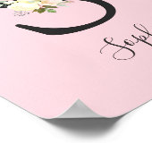 Rosa Buchstaben 'S' Kinderzimmer Name Wand Kunst (Ecke)