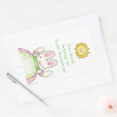 Rosa Buchzeichen Rechteckiger Aufkleber (Umschlag)