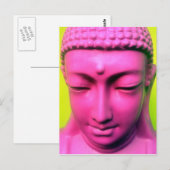 Rosa Buddha Postkarte (Vorne/Hinten)