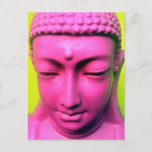 Rosa Buddha Postkarte (Vorderseite)