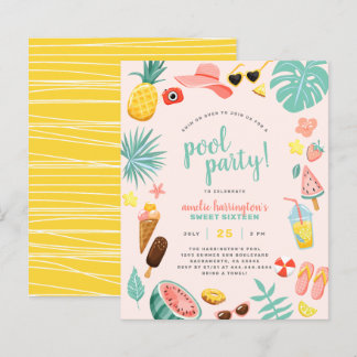 Rosa | Budget Ananas Tropical Pool Party