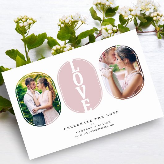 Rosa Budget Liebe Zitat Hochzeit 2 Fotos Collage