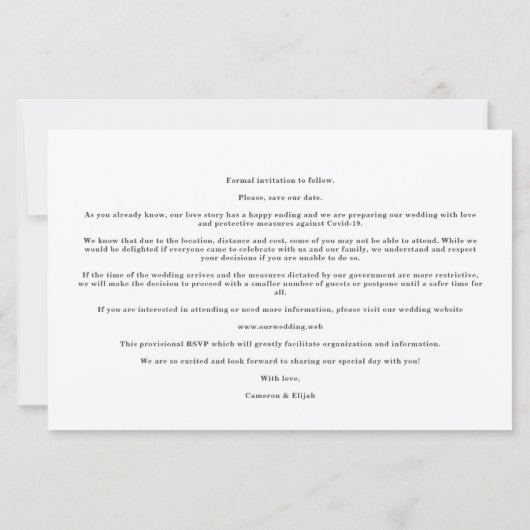 Rosa Budget Liebe Zitat Hochzeit 2 Fotos Collage (Rückseite)