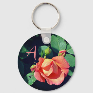 Rosa Budgetierung Rose Monogramm Motivierend Schlüsselanhänger