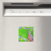 Rosa Budgie Magnet (In Situ (Geschirrspüler))