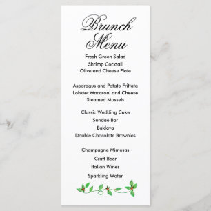 Rosa Buds auf grüner Hochzeit Menükarte